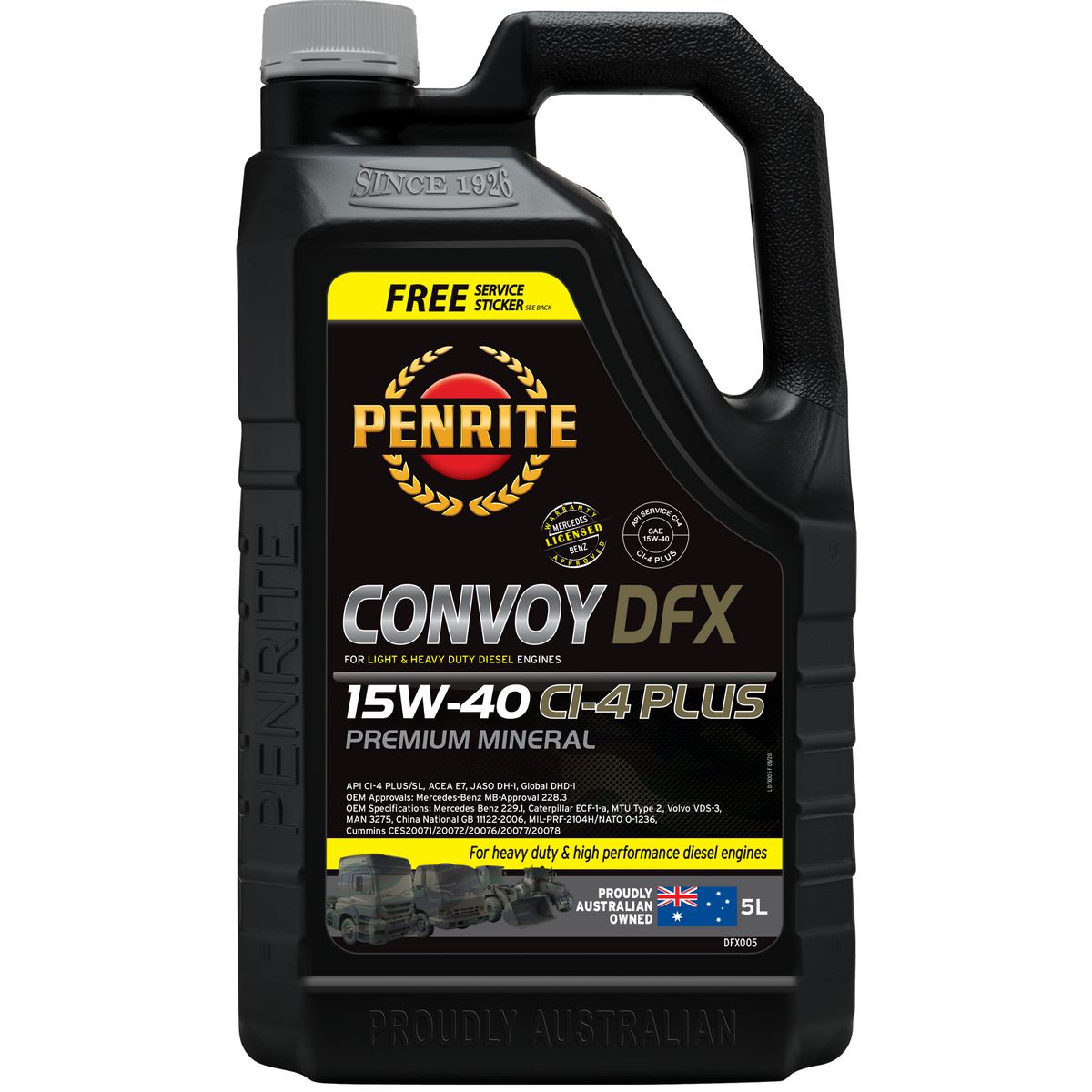 Penrite Diesel Fx Diesel 15W-40 Ci-4 Plus-Sl Engine Oil 5L - DFX005