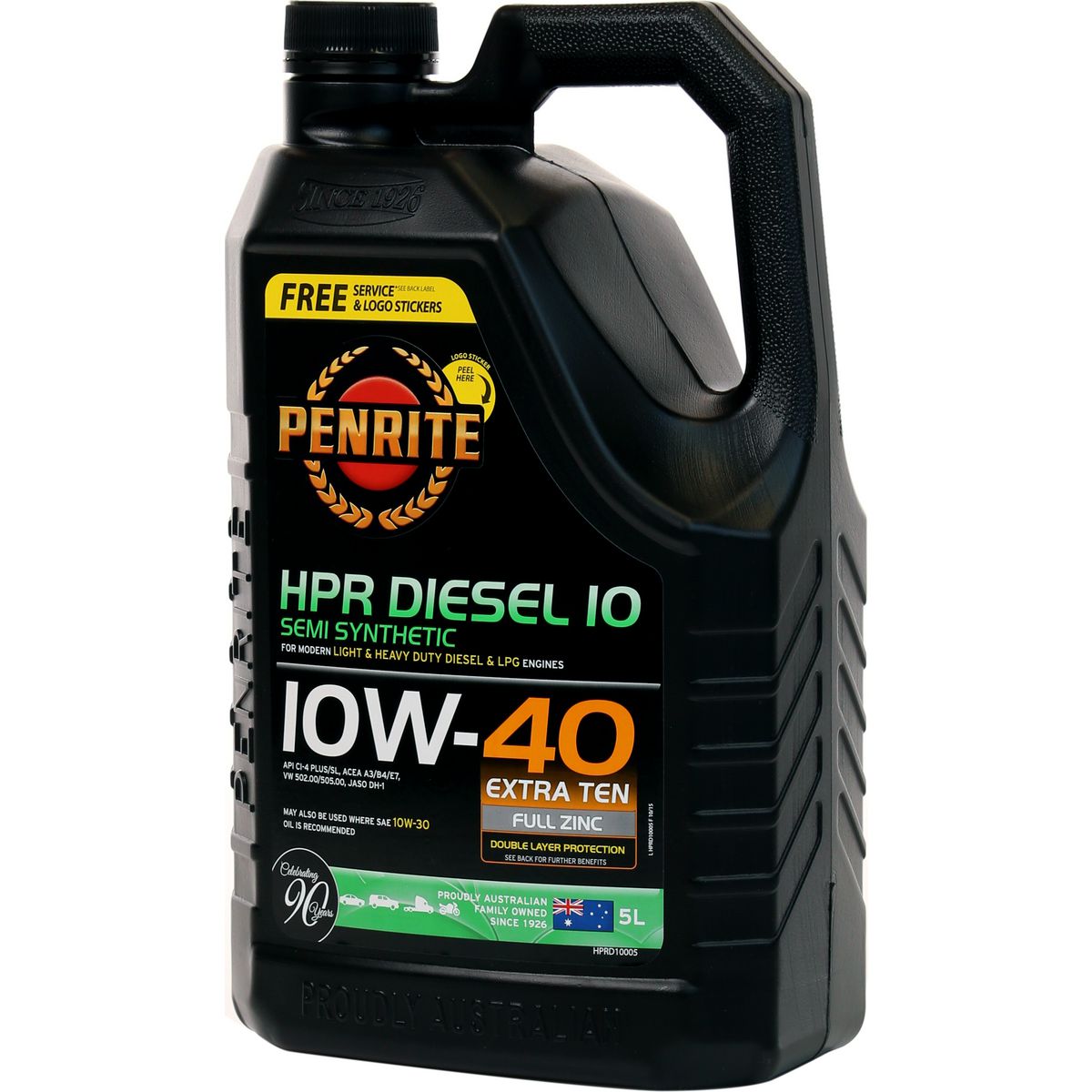 Penrite HPR Diesel 10 SAE 10W-40 Engine Oil 5L - HPRD10005
