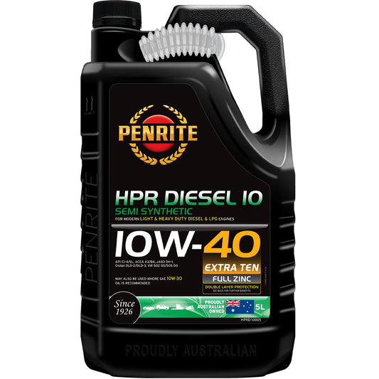 Penrite HPR Diesel 10 SAE 10W-40 Engine Oil 5L - HPRD10005