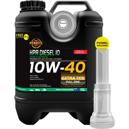 Penrite HPR Diesel 10 SAE 10W-40 Engine Oil 10L - HPRD10010