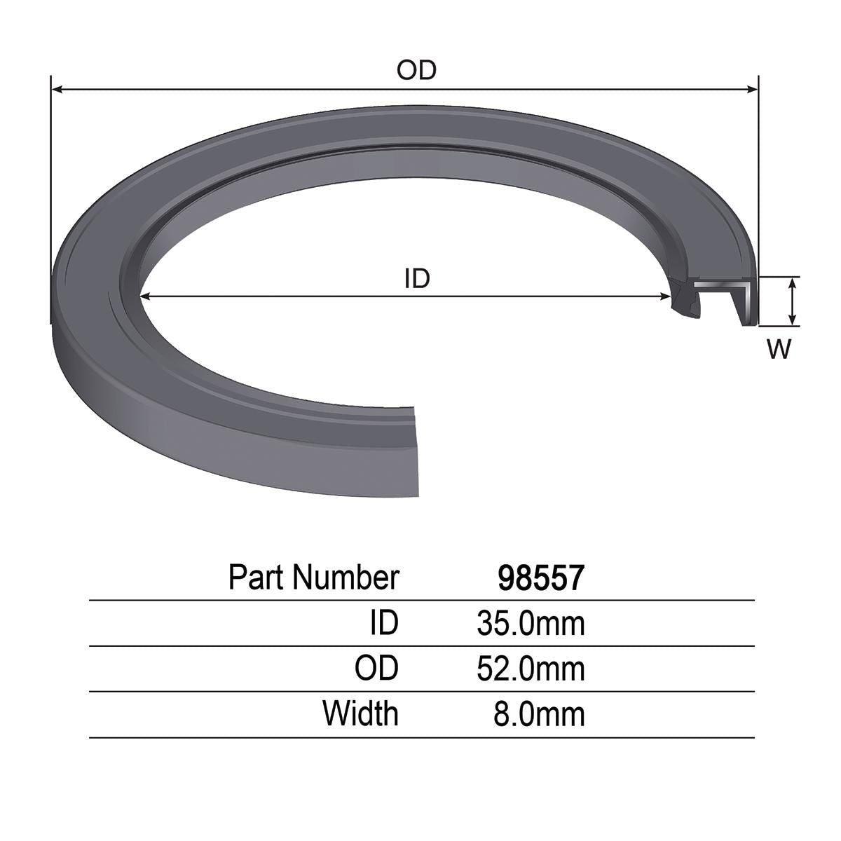 Kelpro Transmission Rear Extention Output Oil Seal - 98557