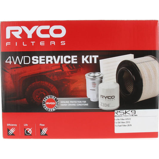 Ryco 4WD Filter Kit to suit Mitsubishi Triton 2.5L ML/MN - RSK9