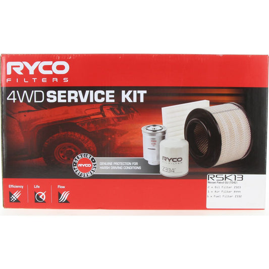 Ryco 4WD Filter Kit to suit Nissan Patrol GU (TD42) - RSK13