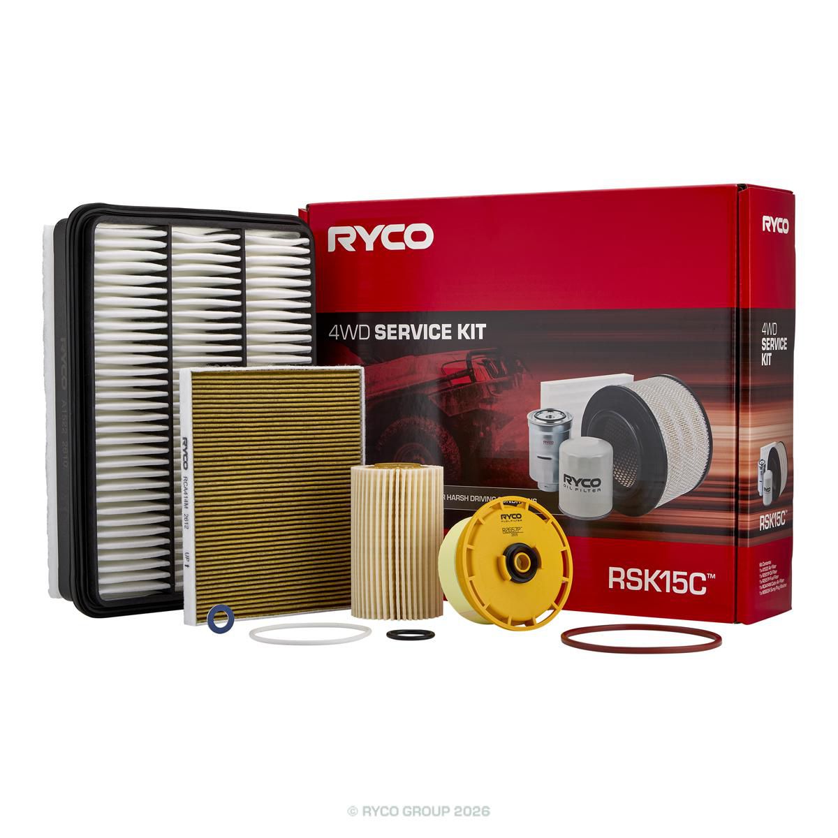 Ryco 4WD Filter Kit to suit Toyota Landcruiser VDJ76/8/9 2007 on - RSK15C