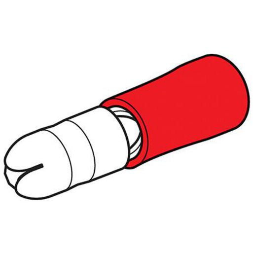 HELLA Crimp Terminal Male Bullet Red 3mm Vinyl 14 Pce - 8220