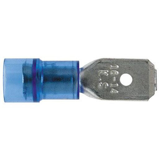 HELLA Crimp Terminal Male Blade Blue Terminal Entry 6.3mm Vinyl 100 Pce - 8518
