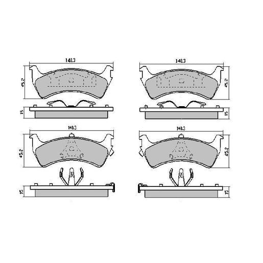 RDA GP Max Brake Pad Set Rear - RDB7545A