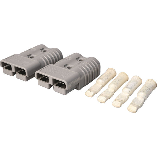 OEX 175A Genuine Anderson Connector, Grey - 1 Pair with Terminals - ACX2762