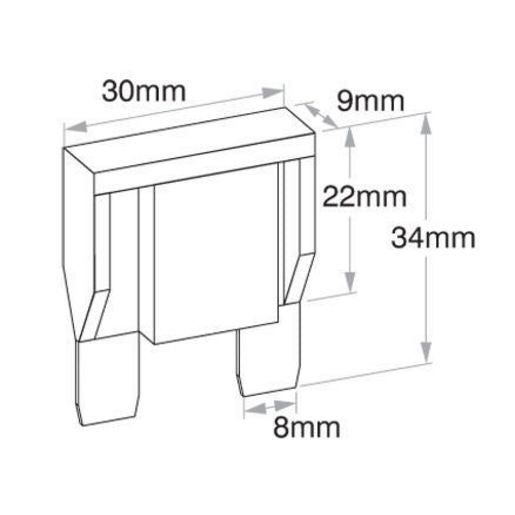 OEX Fuse Maxi Blade 50A Red - ACX1628BL