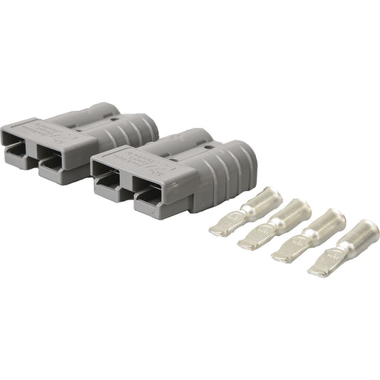 OEX 50A Genuine Anderson Connector, Grey - 1 Pair with Terminals - ACX2760