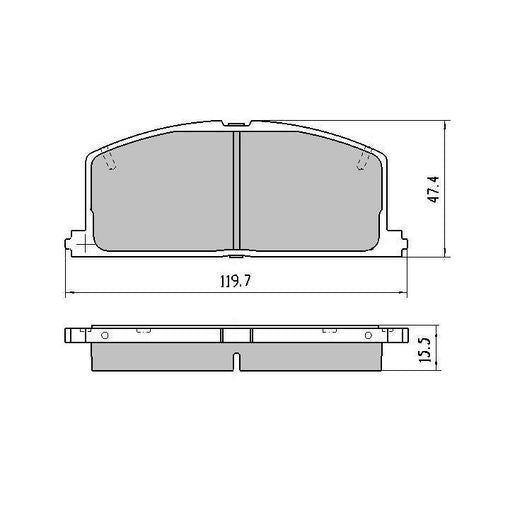 RDA GP Max Brake Pad Set Front - RDB308