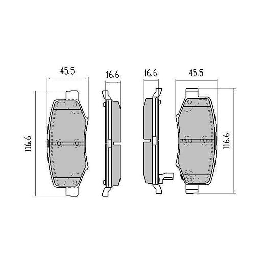 RDA GP Max Brake Pad Set Rear - RDB2007