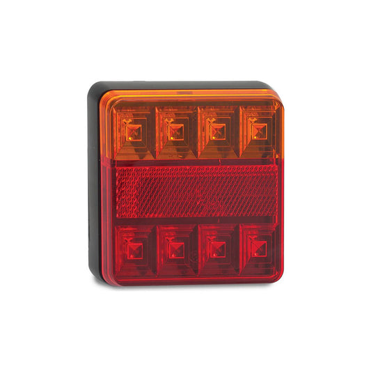 LED Autolamps 12V Stop/Tail/Indicator Lamp With Reflector 100x100x22mm - 101BAR