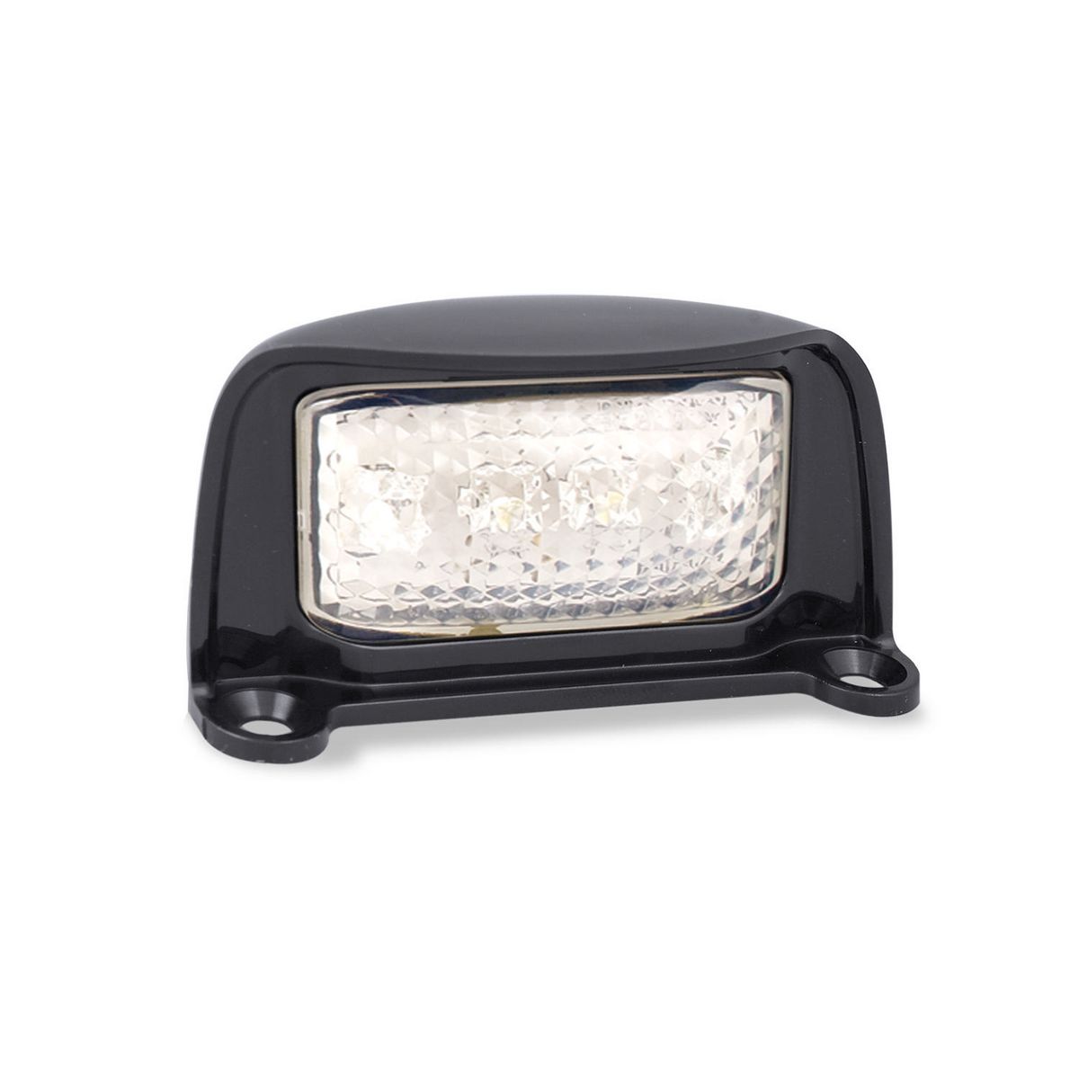 LED Autolamps Multi Volt Licence Plate Lamp Black Bracket With 40cm Wire - 35BLMB
