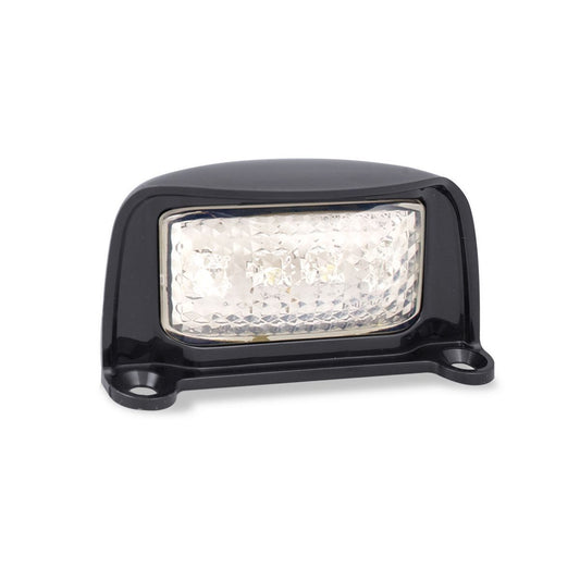 LED Autolamps Multi Volt Licence Plate Lamp Black Bracket With 40cm Wire - 35BLMB