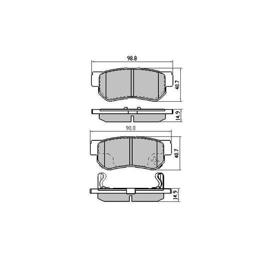 RDA GP Max Brake Pad Set Rear - RDB1451