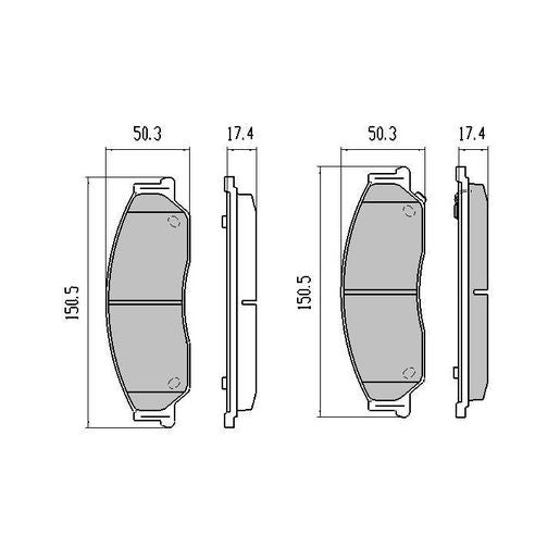 RDA GP Max Brake Pad Set Front - RDB1474