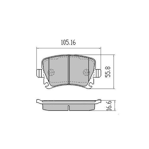 RDA GP Max Brake Pad Set Rear - RDB1929