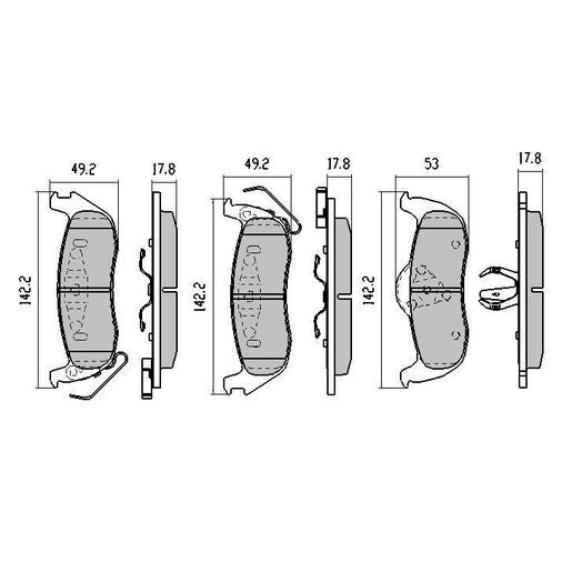 RDA GP Max Brake Pad Set Rear - RDB1935