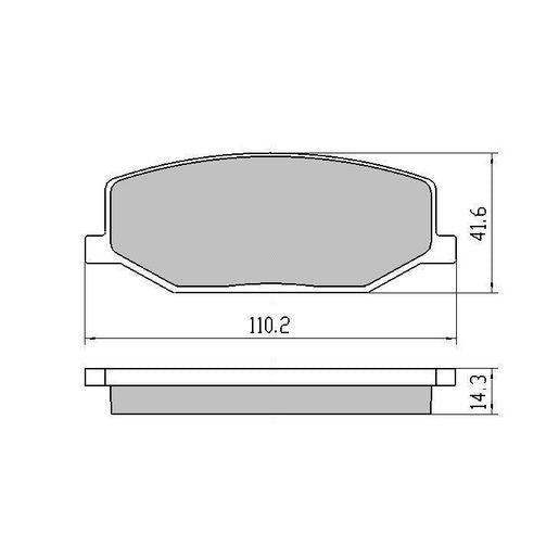 RDA GP Max Brake Pad Set Front - RDB403