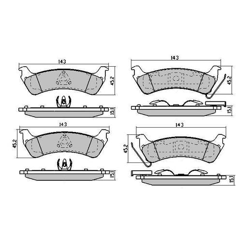RDA GP Max Brake Pad Set Rear - RDB7502A