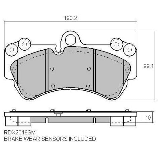 RDA Brakes Extreme Brake Pad Set Front - RDX2019SM