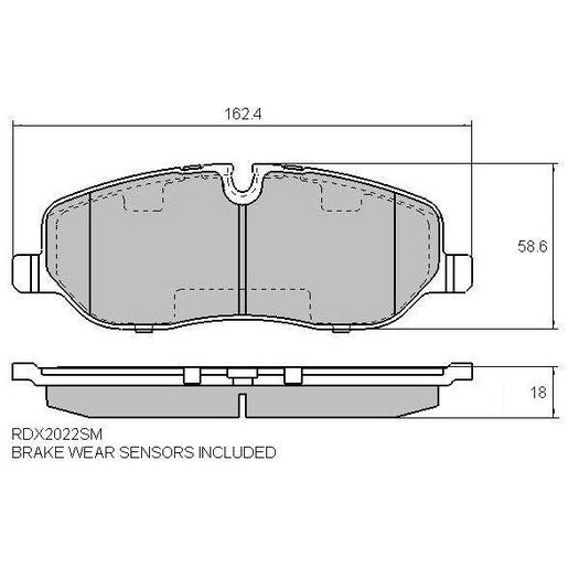 RDA GP Max Brake Pad Set Front - RDB2022