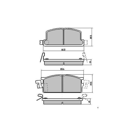 RDA GP Max Brake Pad Set Front - RDB327