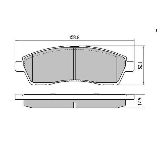 RDA GP Max Brake Pad Set Rear - RDB1955