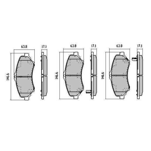 RDA GP Max Brake Pad Set Front - RDB2008