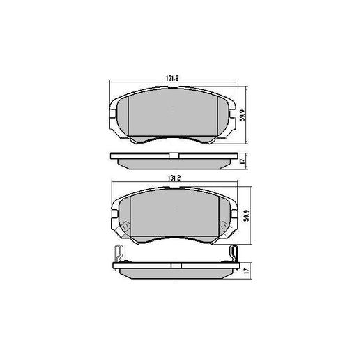 RDA GP Max Brake Pad Set Front - RDB1504