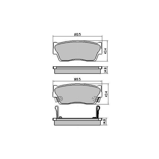 RDA GP Max Brake Pad Set Front - RDB1134