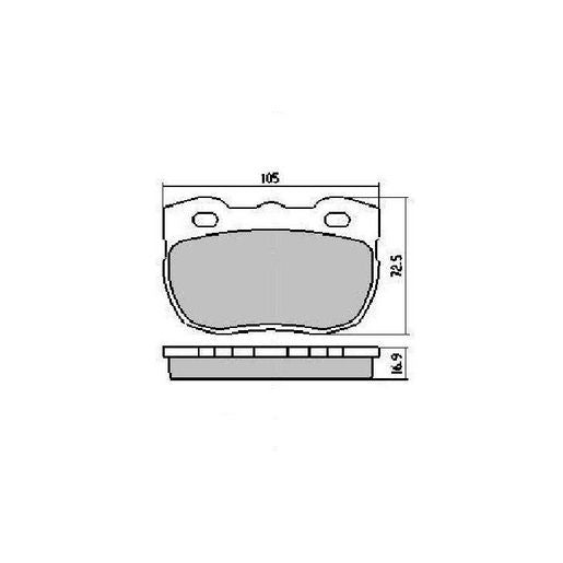 RDA GP Max Brake Pad Set Front - RDB1176