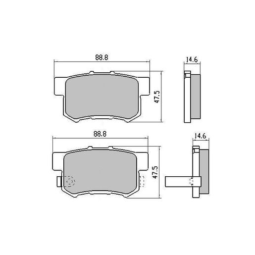 RDA GP Max Brake Pad Set Rear - RDB1230