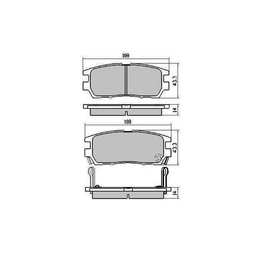 RDA GP Max Brake Pad Set Rear - RDB1231