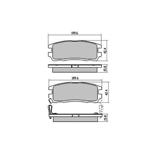 RDA GP Max Brake Pad Set Rear - RDB1280