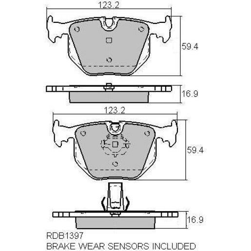 RDA GP Max Brake Pad Set Rear - RDB1397