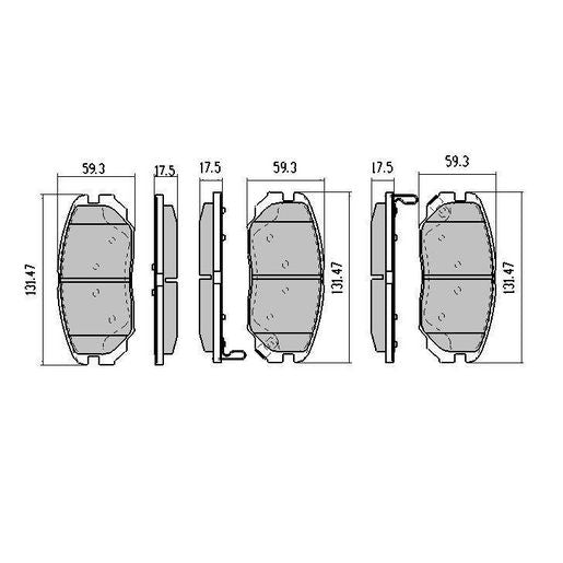 RDA GP Max Brake Pad Set Front - RDB2045