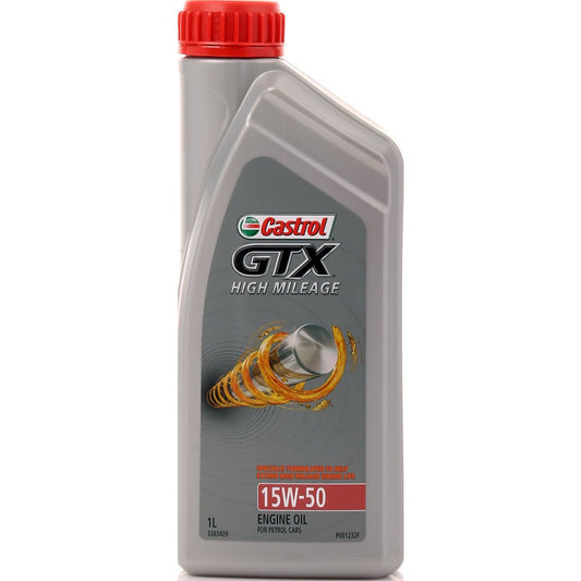 Castrol GTX High Mileage 15W-50 Engine Oil 1L - 3383409