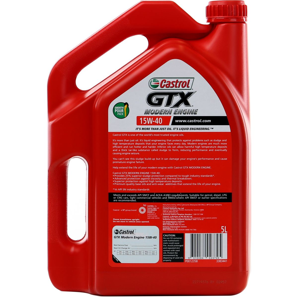 Castrol GTX Modern 15W-40 Engine Oil 5L - 3383441