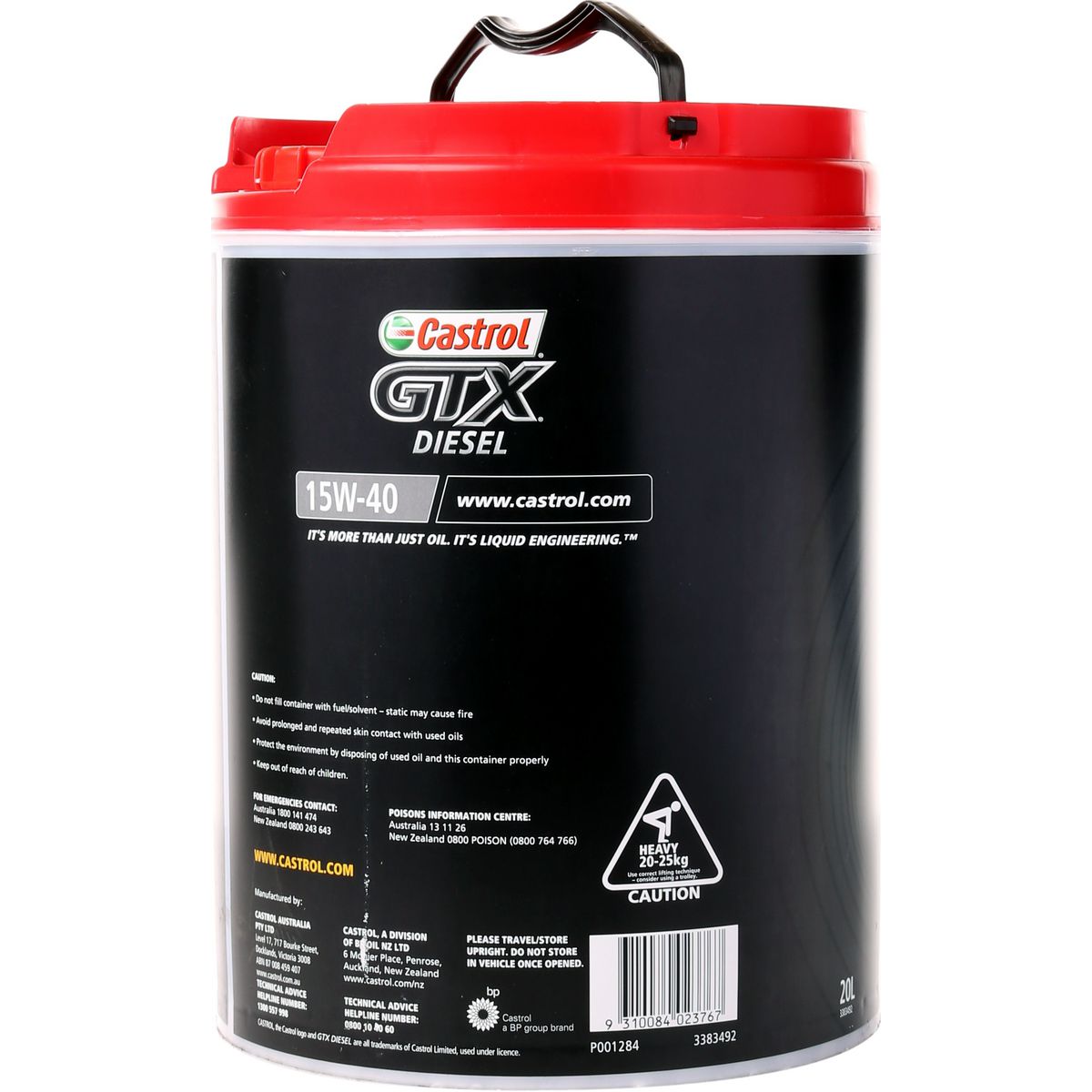 Castrol GTX Premium Mineral Diesel Engine Oil 15W-40 20L - 3383492