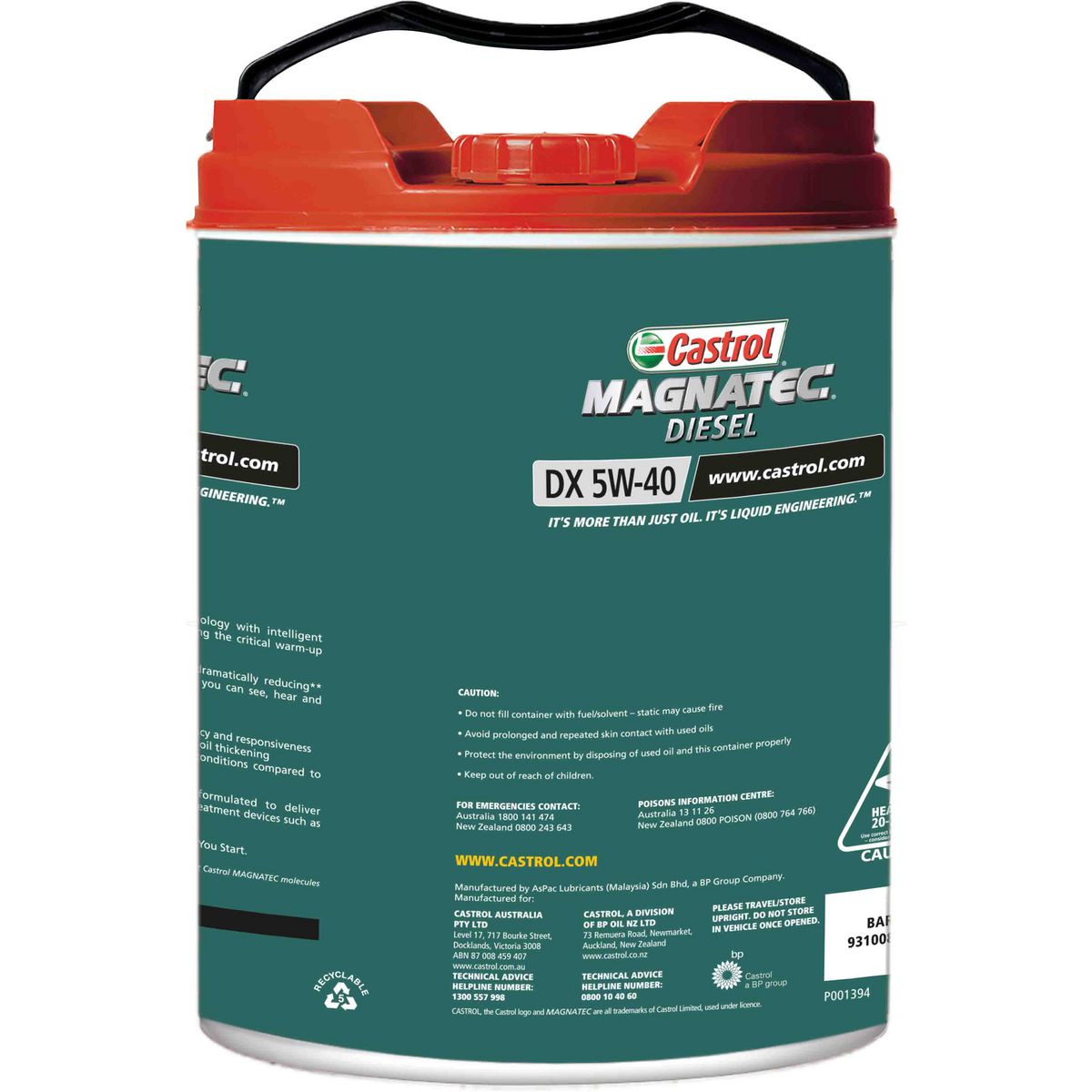 Castrol MAGNATEC 5W-40 Diesel DX Engine Oil 20L - 3384168