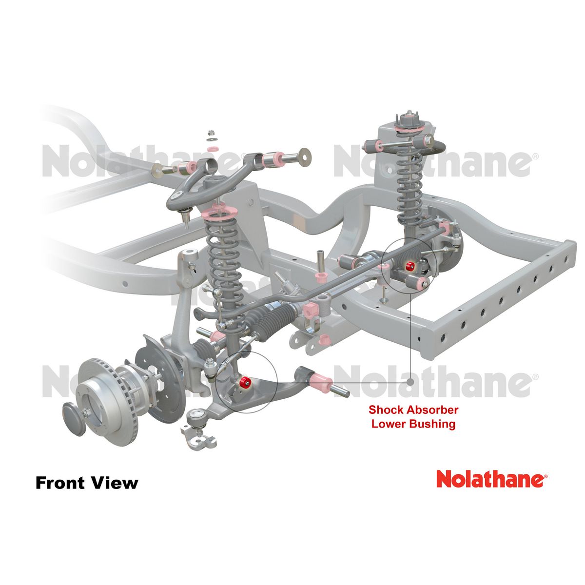 Nolathane Shock Absorber Bushing Kit - 43058