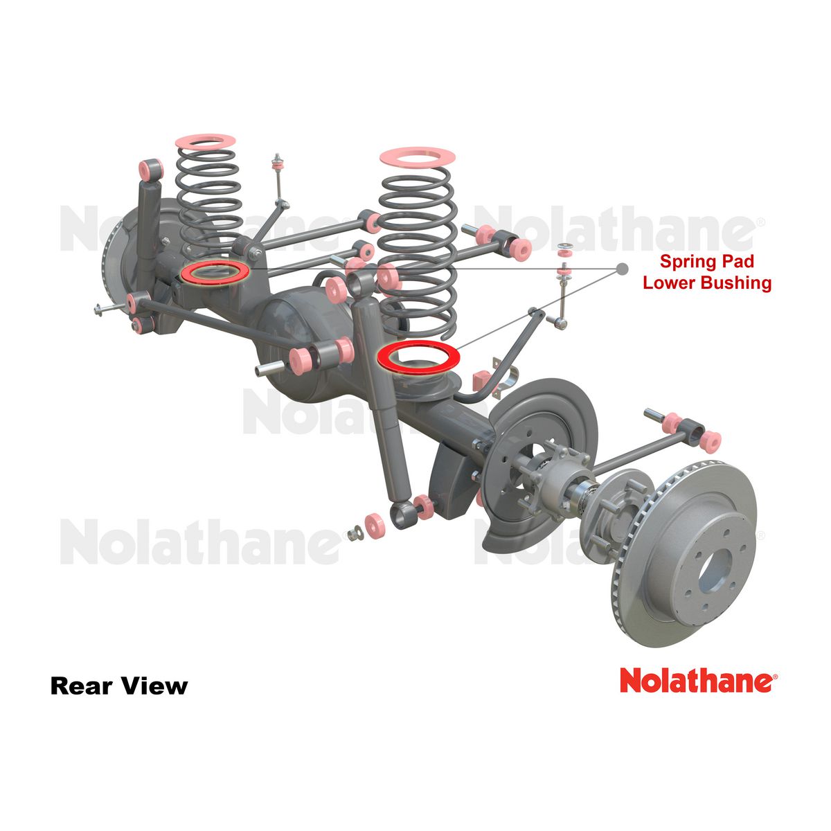 Nolathane Rear Spring Pad Bushing Kit - 47333