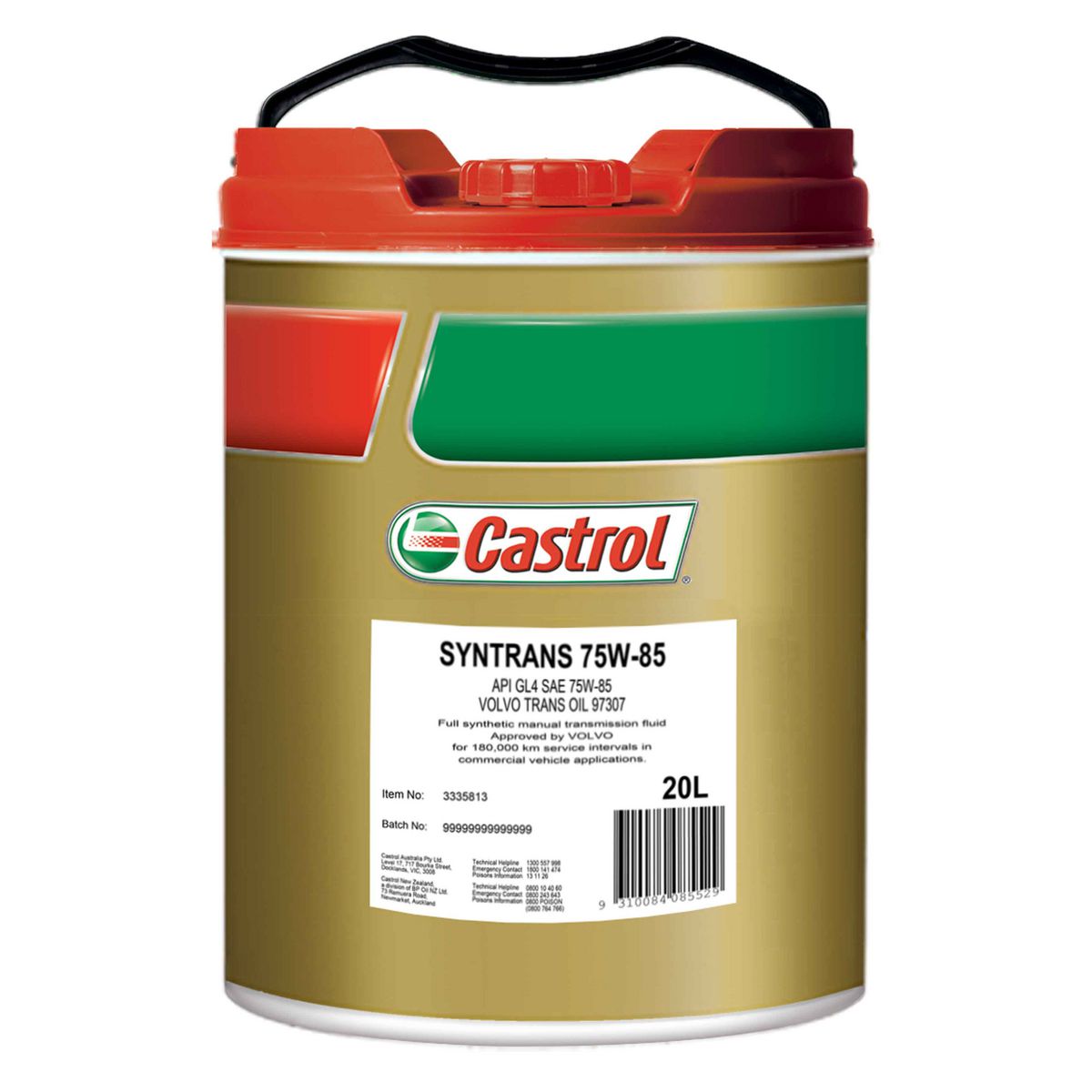 Castrol Syntrans Manual Transmission Fluid 75W-85 20L - 3335813