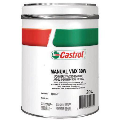 Castrol VMX 80W Manual Transmission Fluid 20L - 3375547