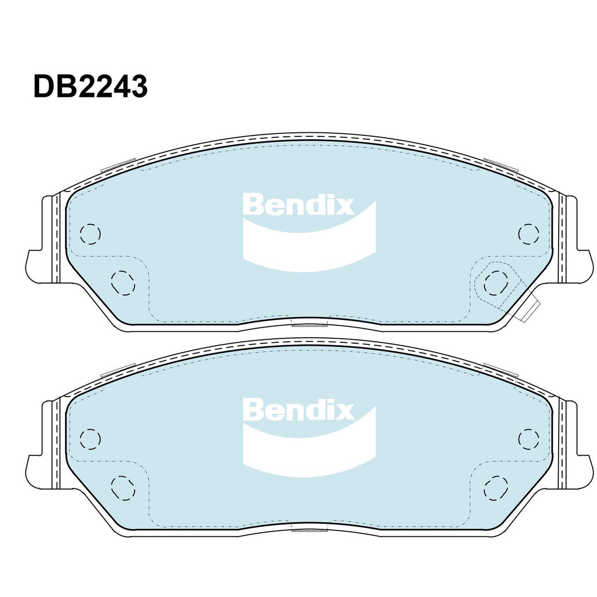 Bendix General CT Brake Pads Set Front - DB2243GCT