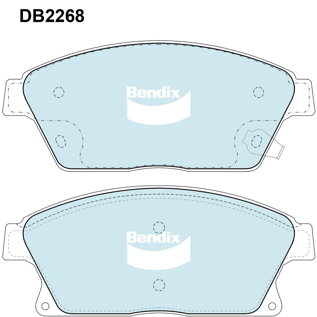 Bendix General CT Brake Pads Set Front - DB2268GCT