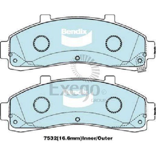 Bendix 4WD Brake Pads Set Front - DB1784-4WD