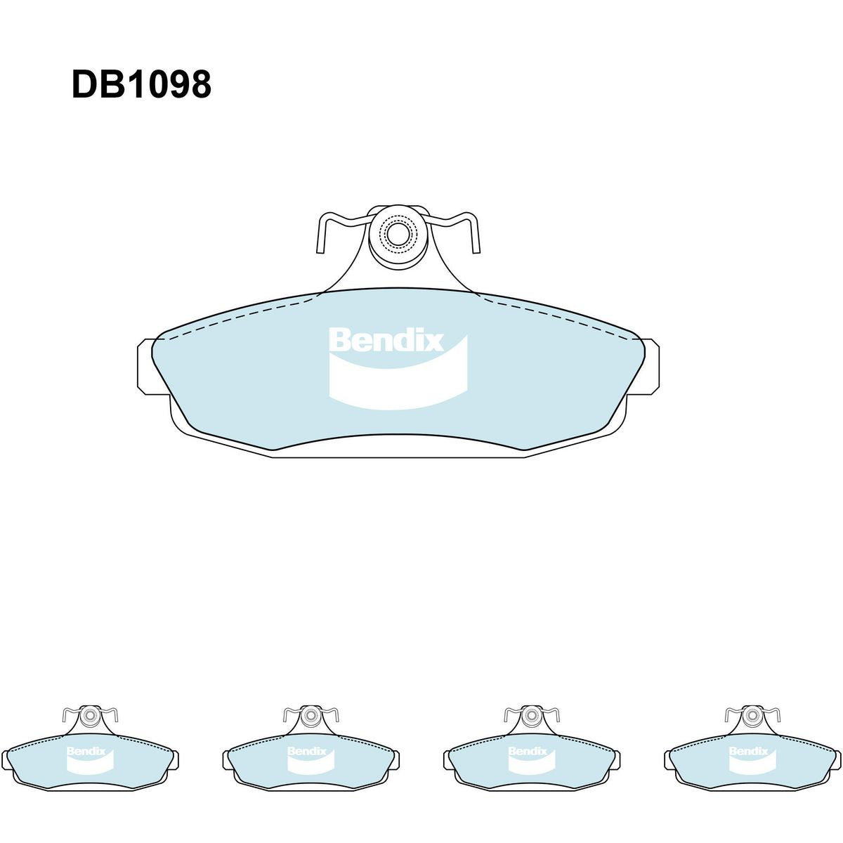 Bendix General CT Brake Pad Set Rear - DB1098CT